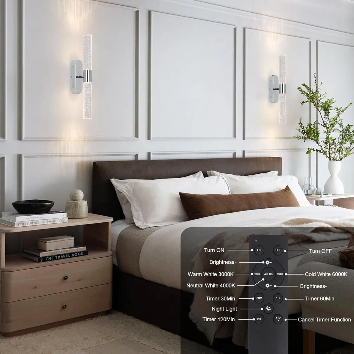 Rechargeable Wall Lights Set of 2 Battery - Image 4