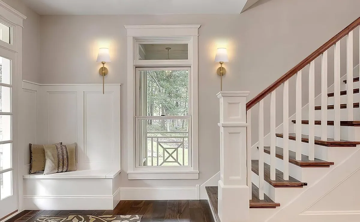 Battery Operated Wall Light Set of 2，Fabric - Image 3