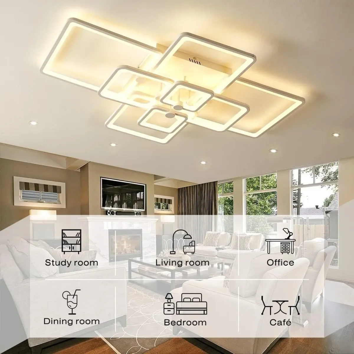 LED Ceiling Light 41.7in Modern Lights for Living - Image 4