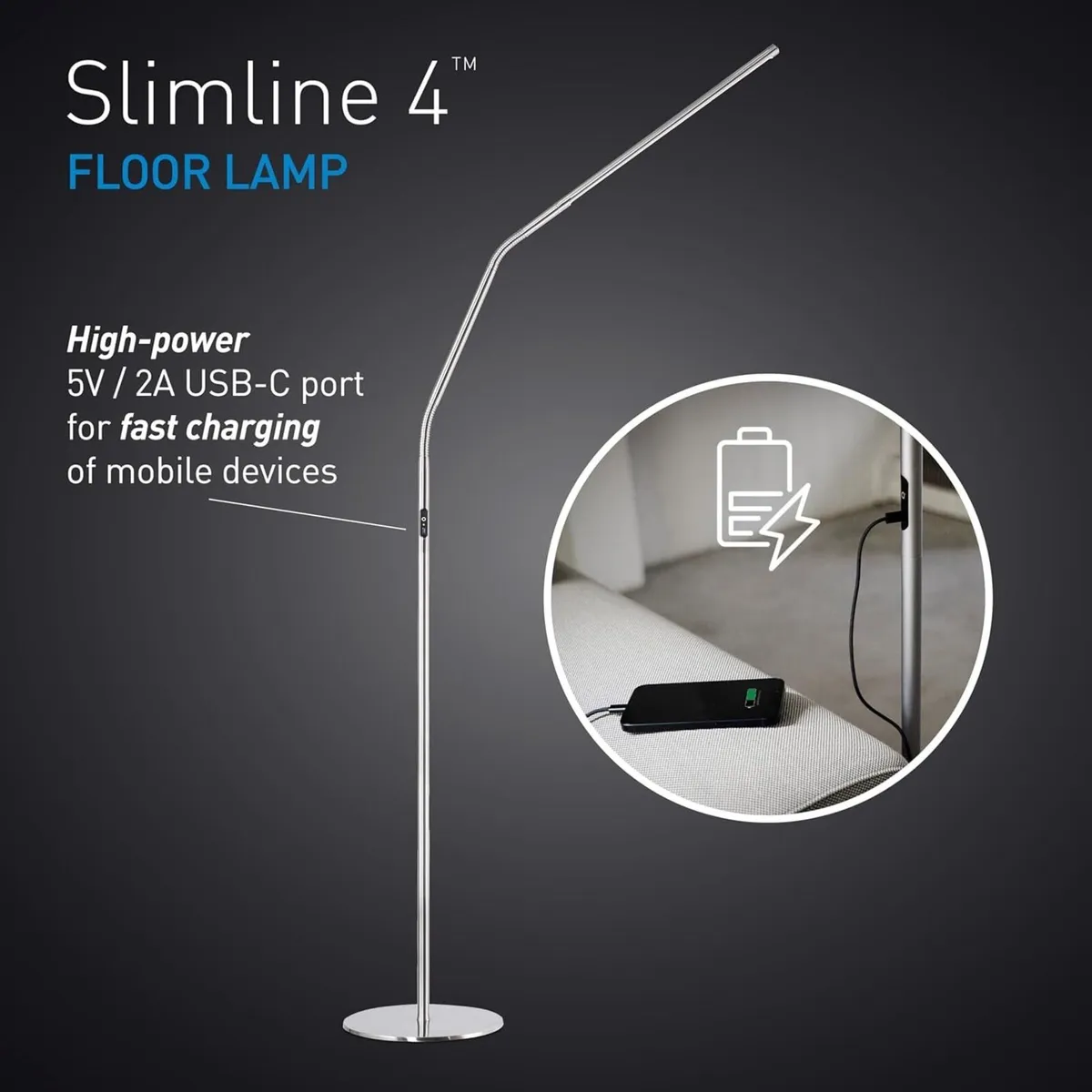 Slimline 4 LED Floor Lamp - 6 000K 3 200 Lux - Image 3
