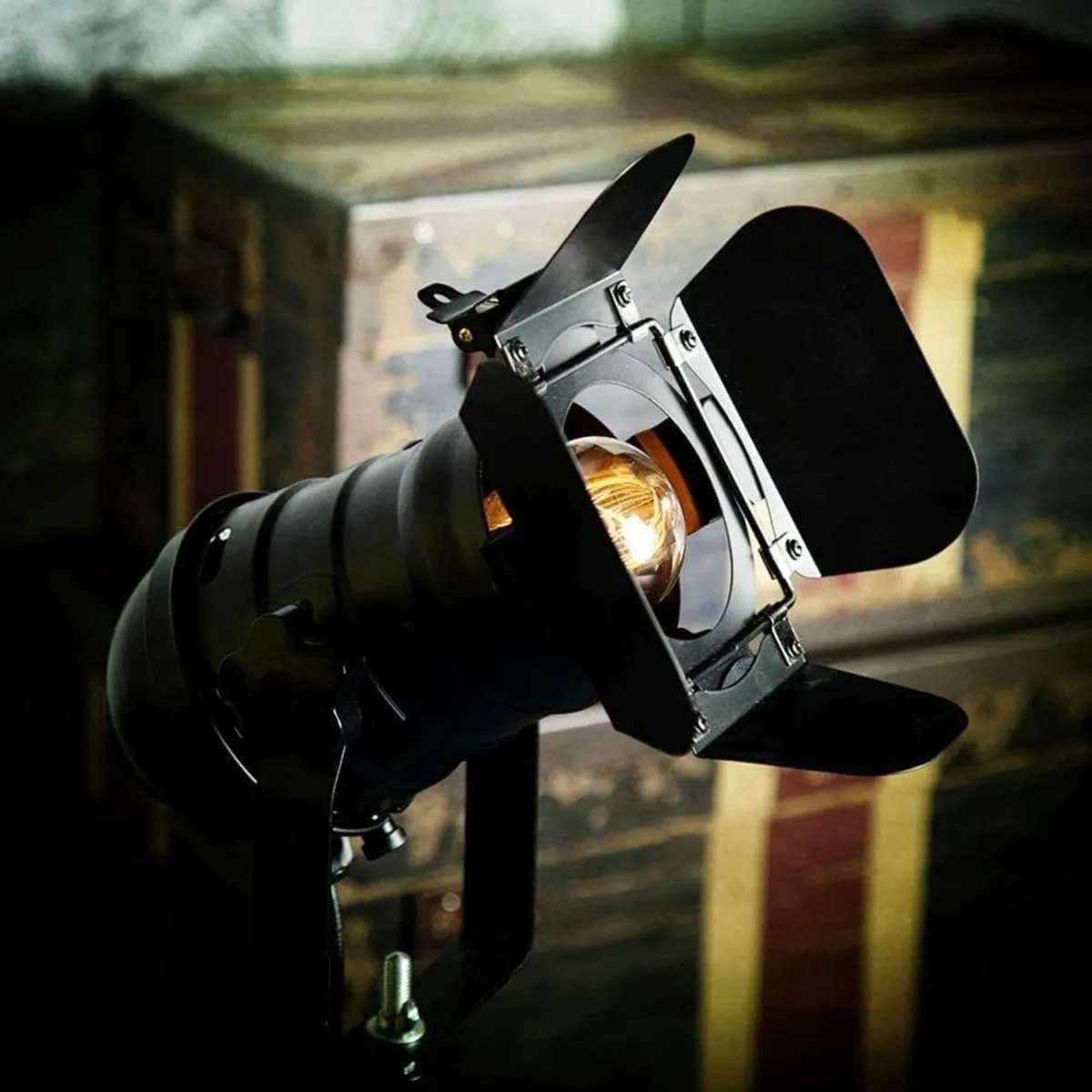 Vintage Industrial Black Retro Tripod Adjustable - Image 4