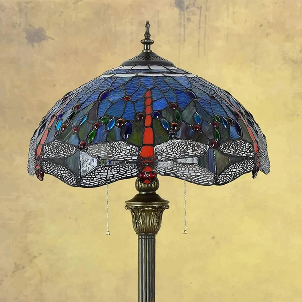 Tiffany Style Dragonfly Reading Floor Lamp - Image 4