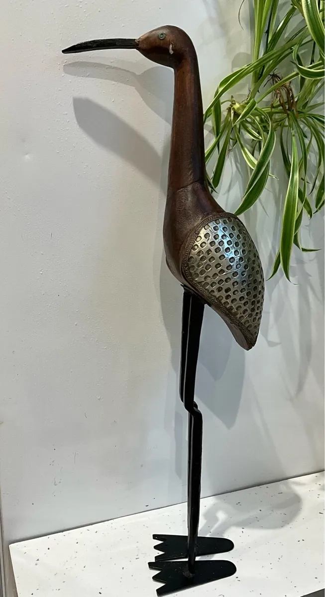 Wooden Bird Figurine.Original Old Handcarved - Image 2