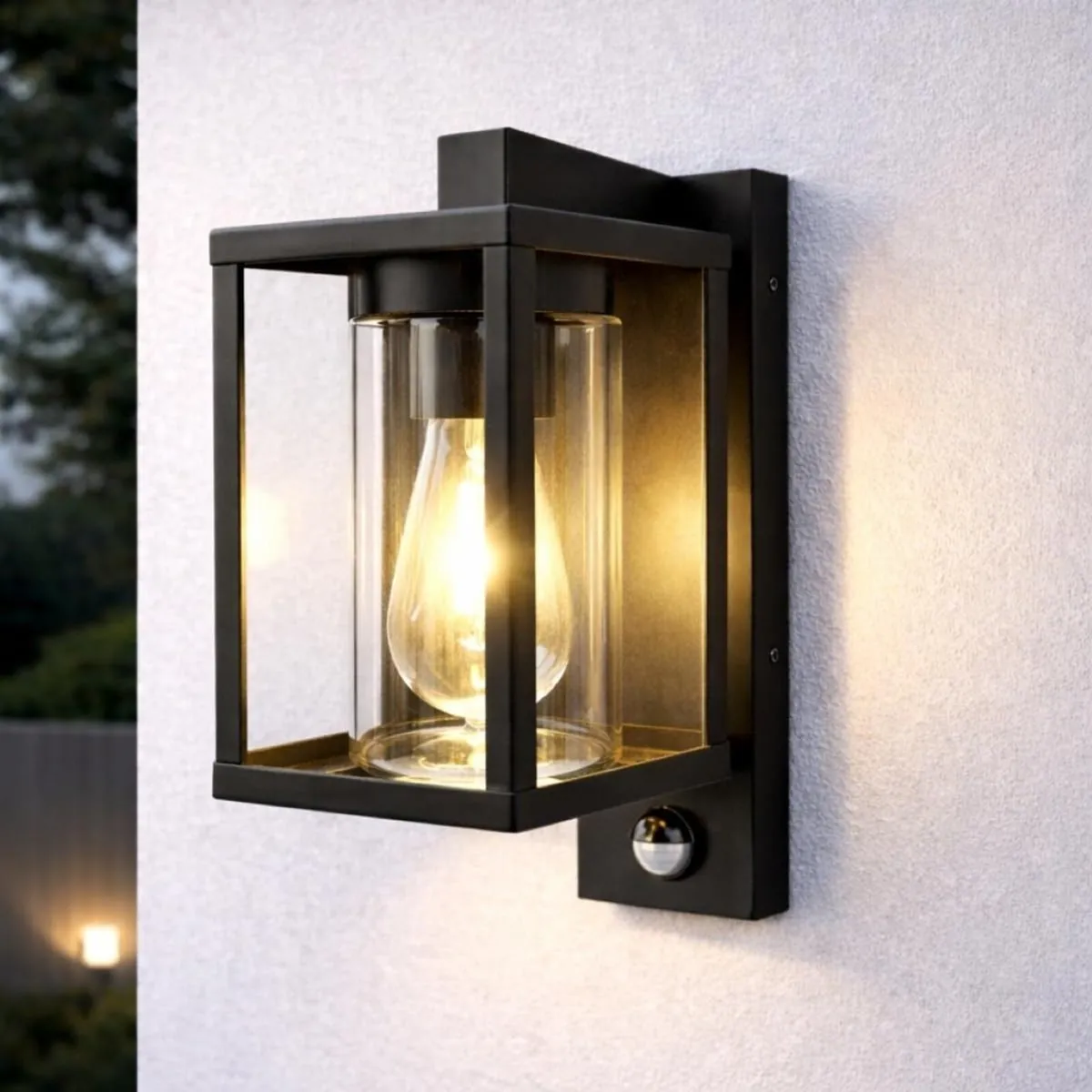Outdoor Outside Wall Light Black Modern E27 Bulb - Image 4