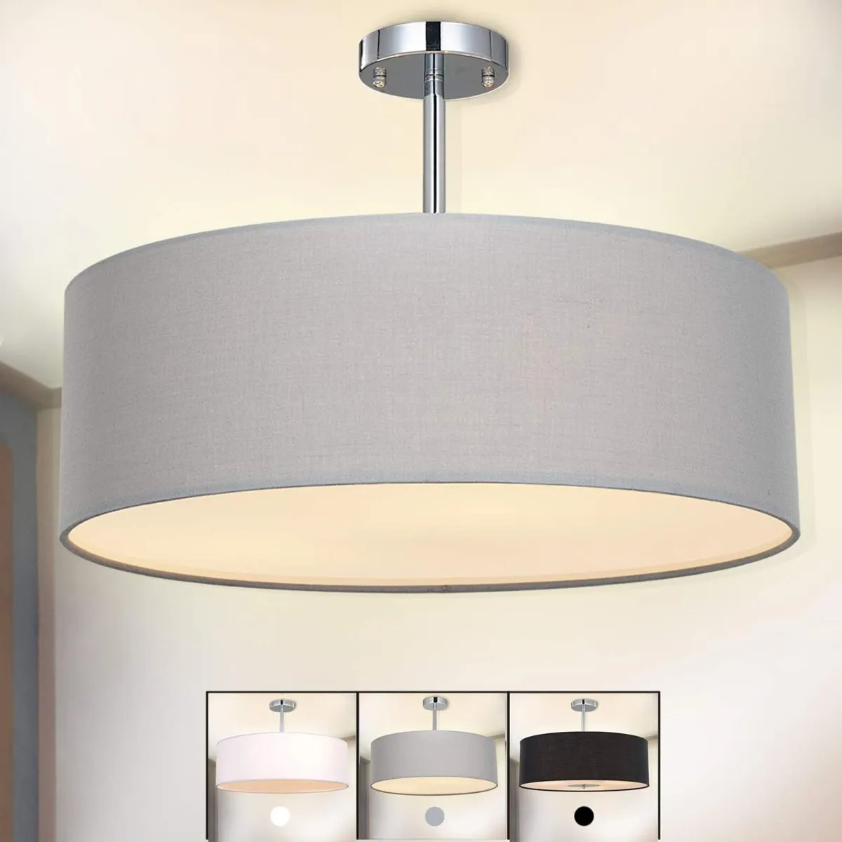 Ceiling Light Modern Fabric Pendant Shade Large - Image 1