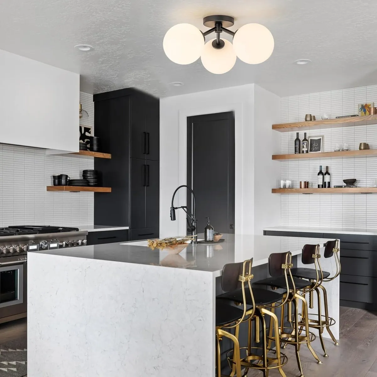 Modern Semi Flush Mount Ceiling Light Fixture - Image 4