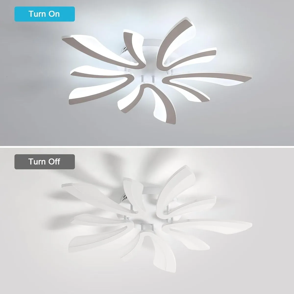 Modern LED Ceiling Lights 50W Creative 5-V Shape - Image 3