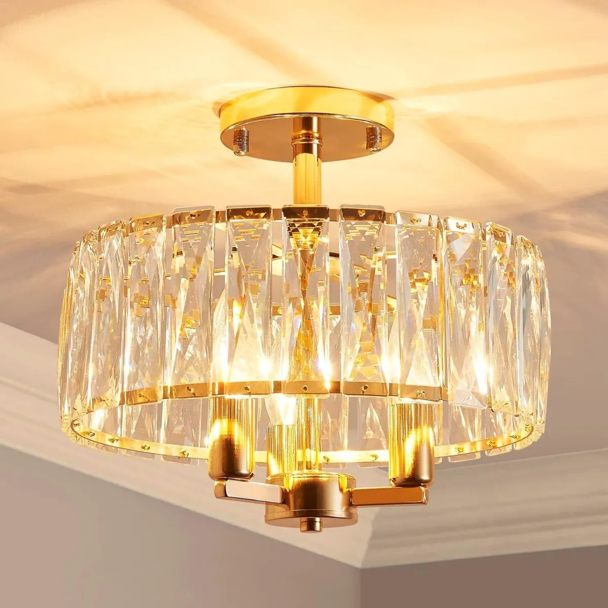 Saint Mossi K9 Crystal Semi Flush Mount Ceiling - Image 2