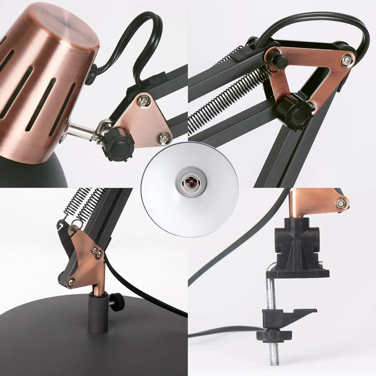 Floor Standing Reading Lamp Vintage Industrial - Image 4