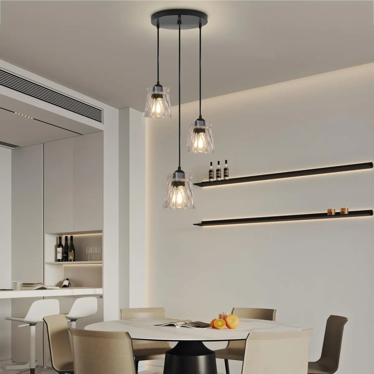 3-Light Modern Chandelier Pendant Ceiling Light - Image 2