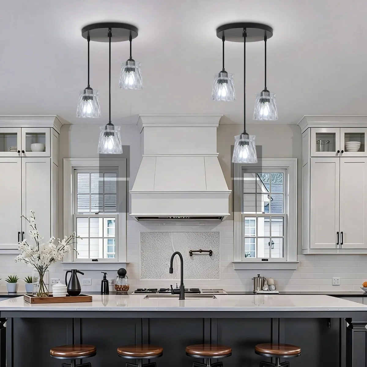 3-Light Modern Chandelier Pendant Ceiling Light - Image 3