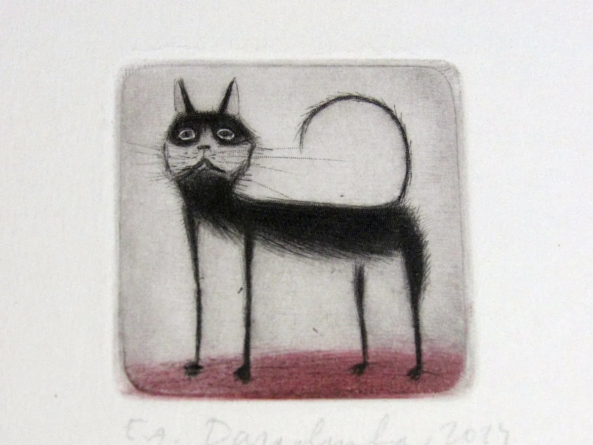 2x Signed Etchings – Framed – 21cm x 21cm - Image 3