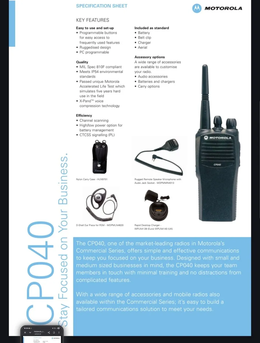 Motorola CB040 - Image 3