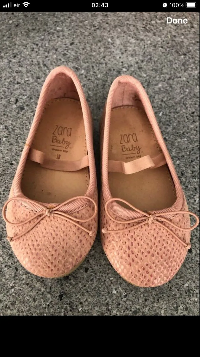 Girls new Zara shoes size 18 €10 - Image 1