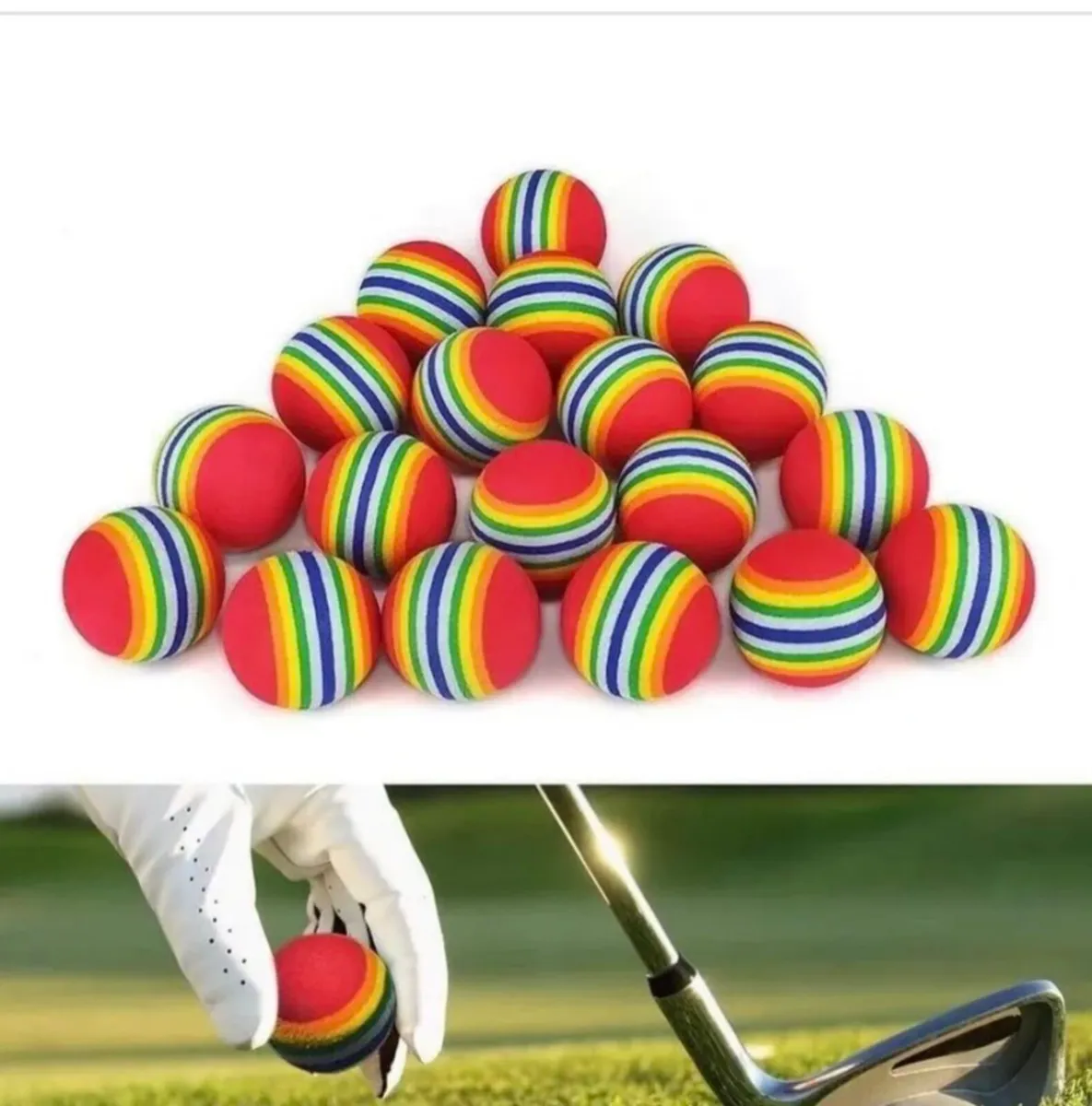 12 x Practice Golf Balls Foam Indoor/Outdoor NEW - Image 1