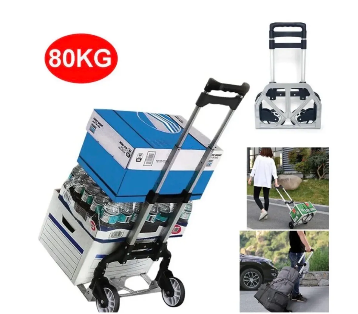 Folding Hand Cart Aluminium Truck Trolley NEW - Image 1