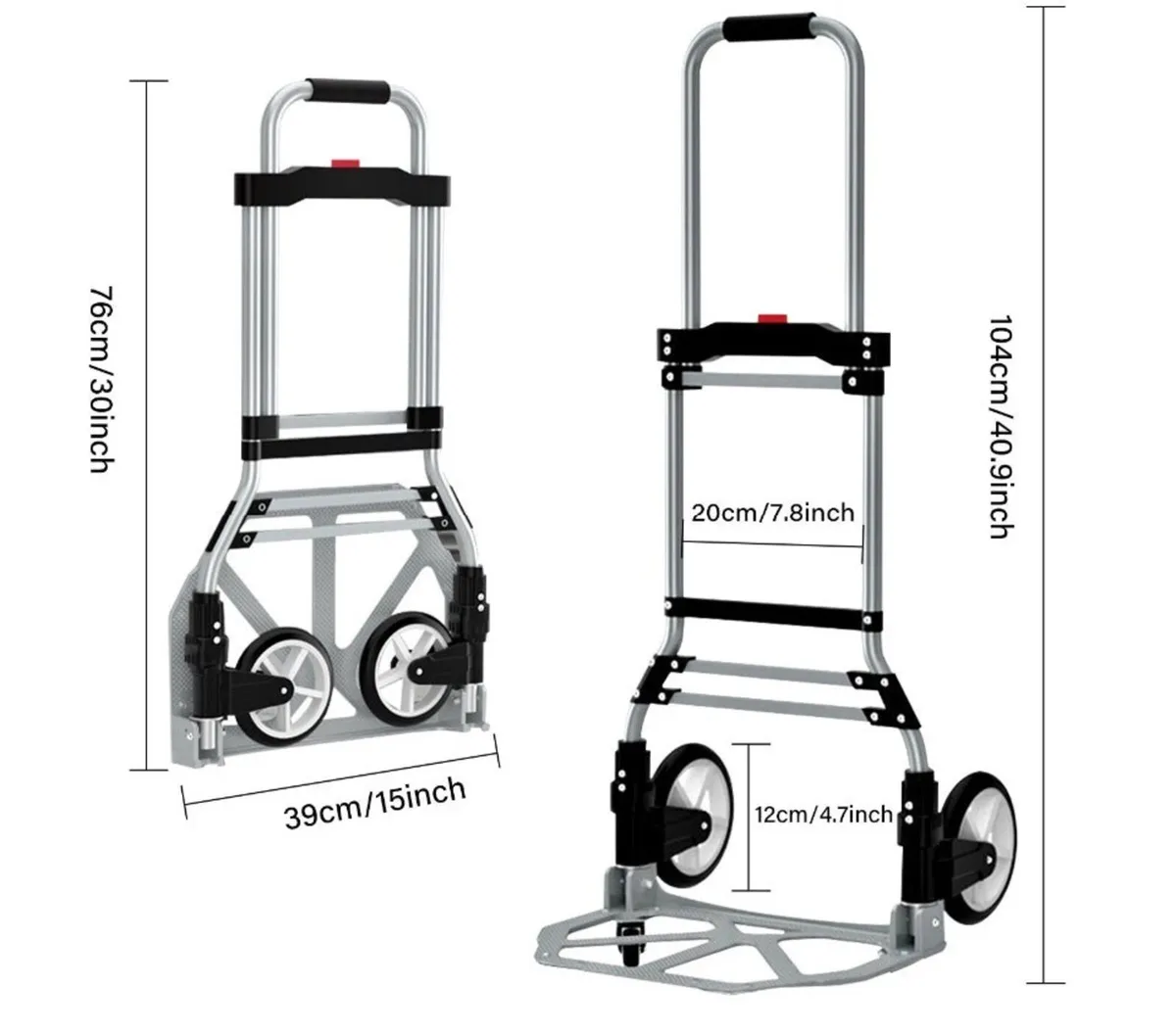Folding Hand Cart Aluminium Truck Trolley NEW - Image 3