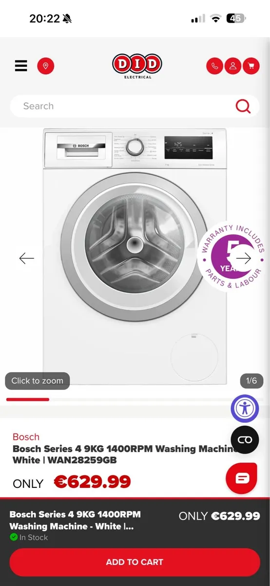 Bosch Series 4 9kg Washing machine (new display) - Image 4