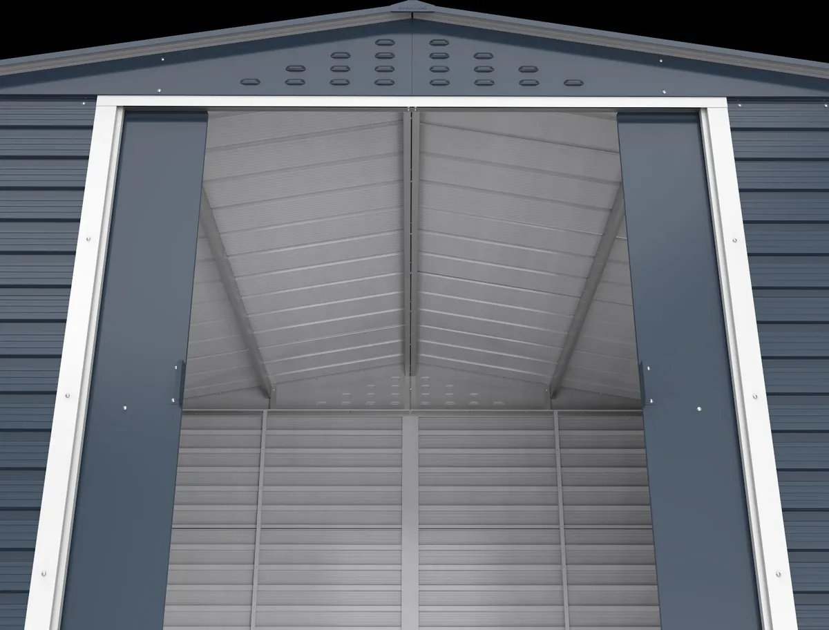 🏡 Alpine 10x10 Steel Garden Shed – Grey Free Deli - Image 4