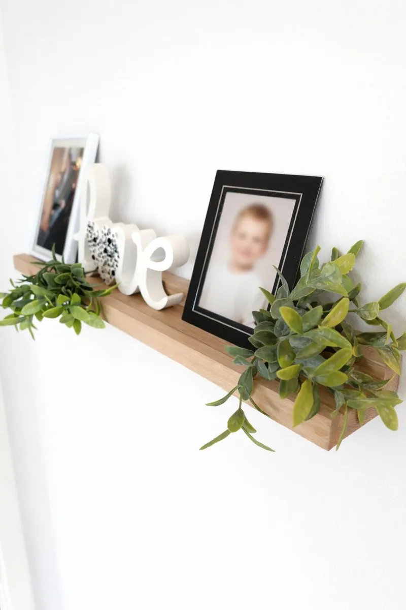 Scandinavian Pine Wood Picture Ledge Shelves - Image 1