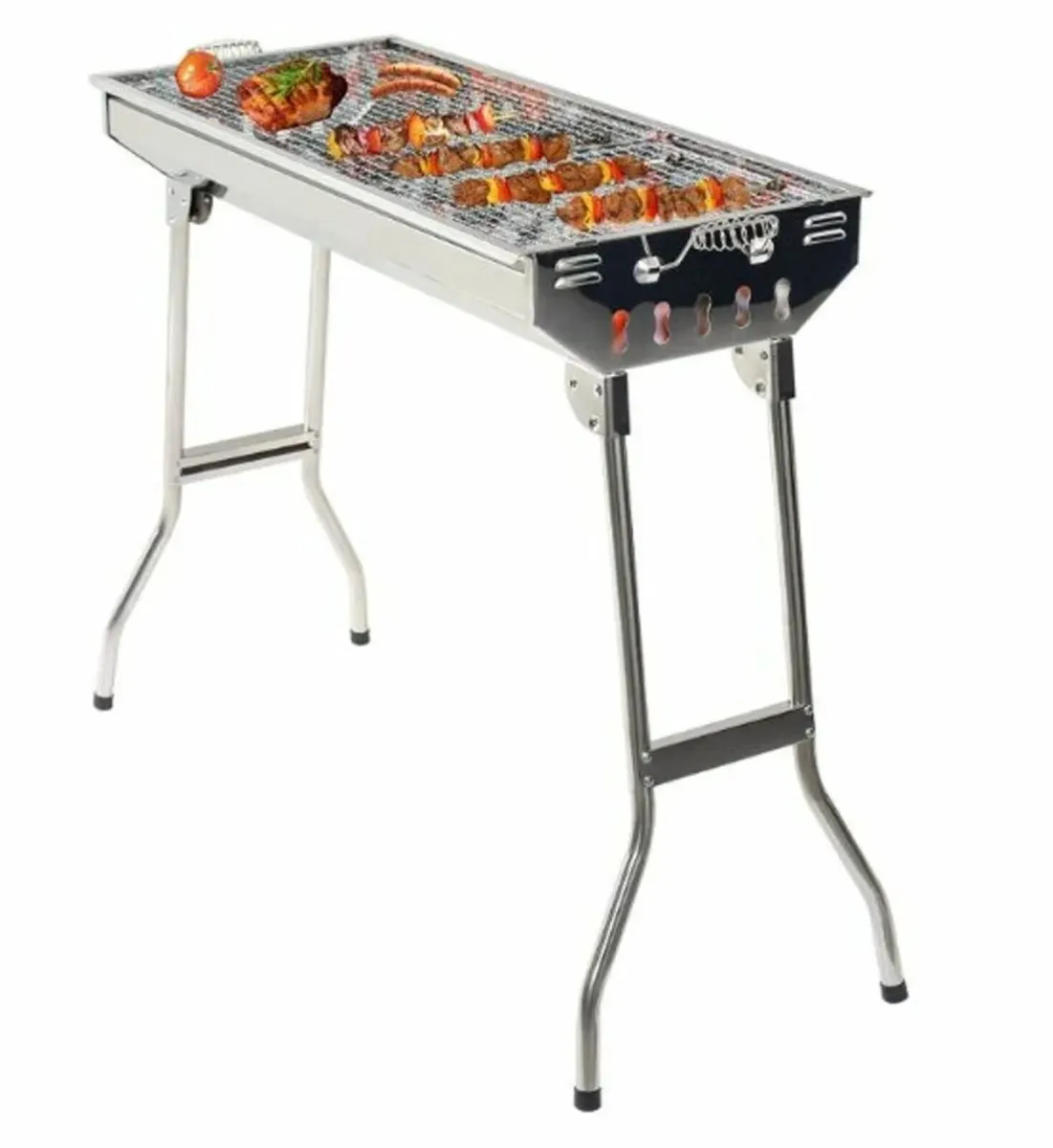 Portable Foldable Stainless Steel Barbecue Grill - Image 1