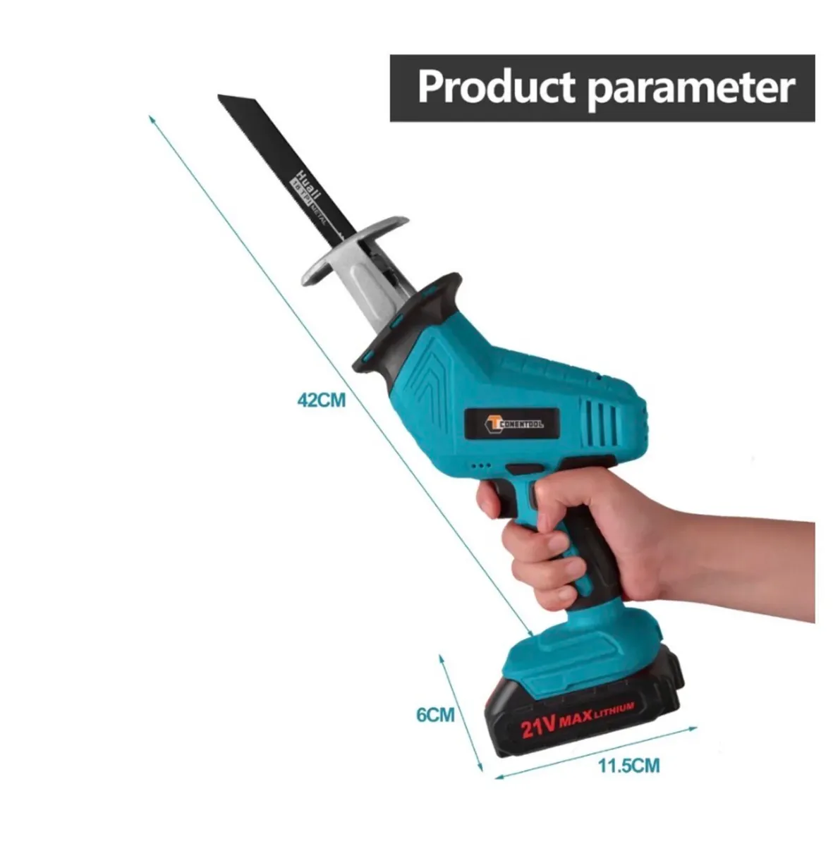 21V Cordless Reciprocating Saw & 2 Batteries NEW - Image 2