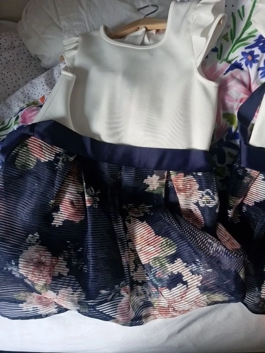 Two Lipsy London dresses. Aged 5-6yrs. Bought as flower girl dresses and only worn the once. - Image 1