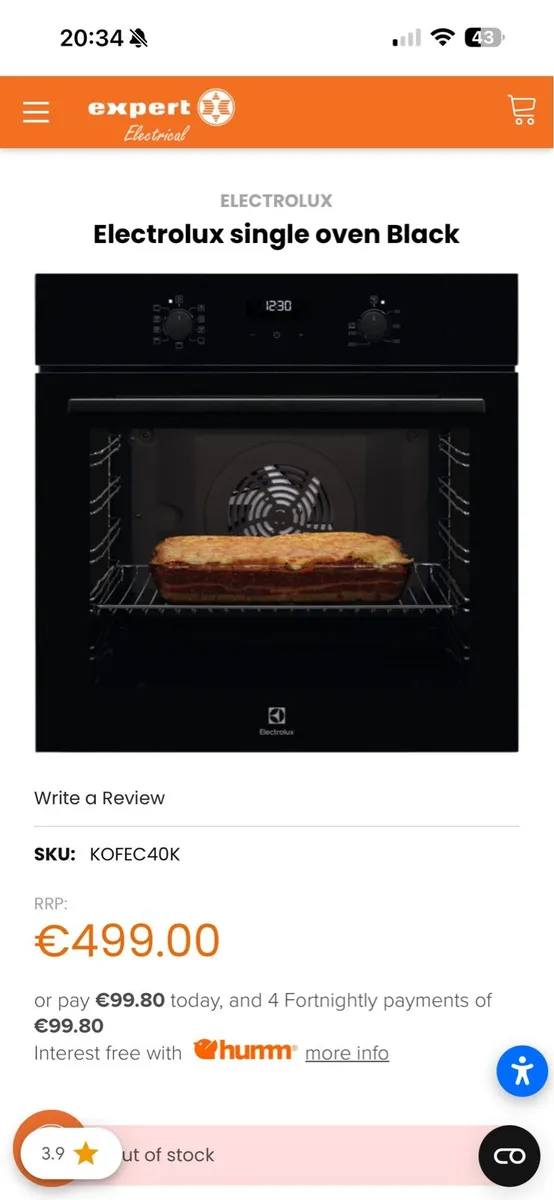Electrolux KOFEC40K for integrated oven (new) - Image 4