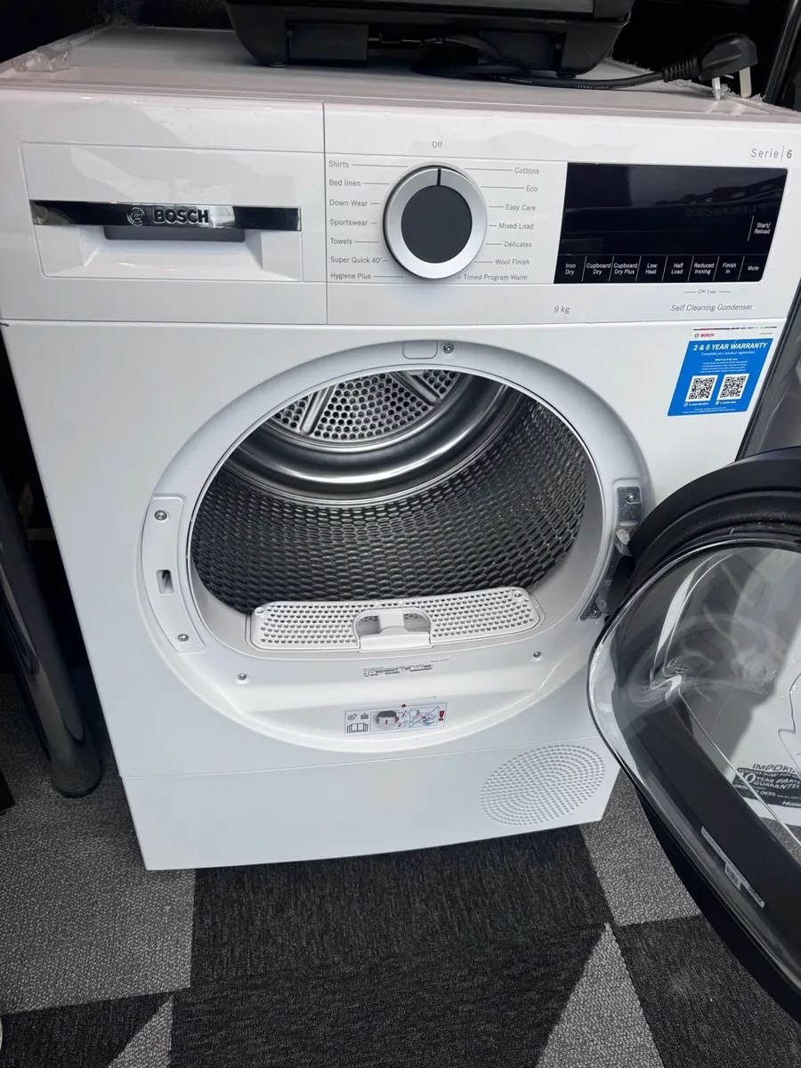 Bosch series 6 9kg heat pump condenser dryer (new) - Image 2