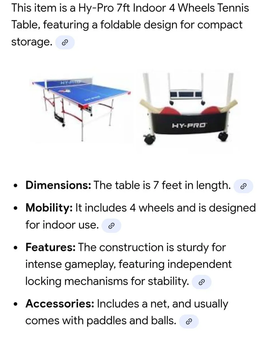 7ft ping pong table - Image 2