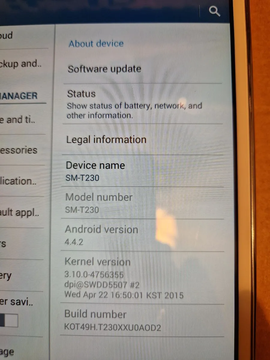 Samsung Galaxy Tab 4 Tablet, Model SM-T230, 8GB - Image 2