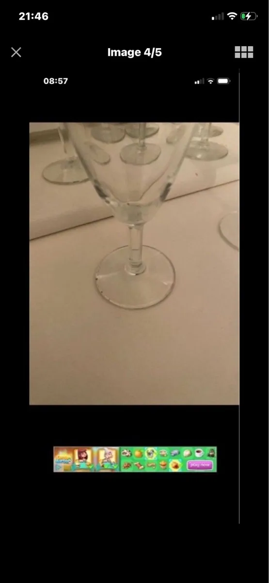 Rare Set of Vintage Babycham Footed glasses (8) - Image 4