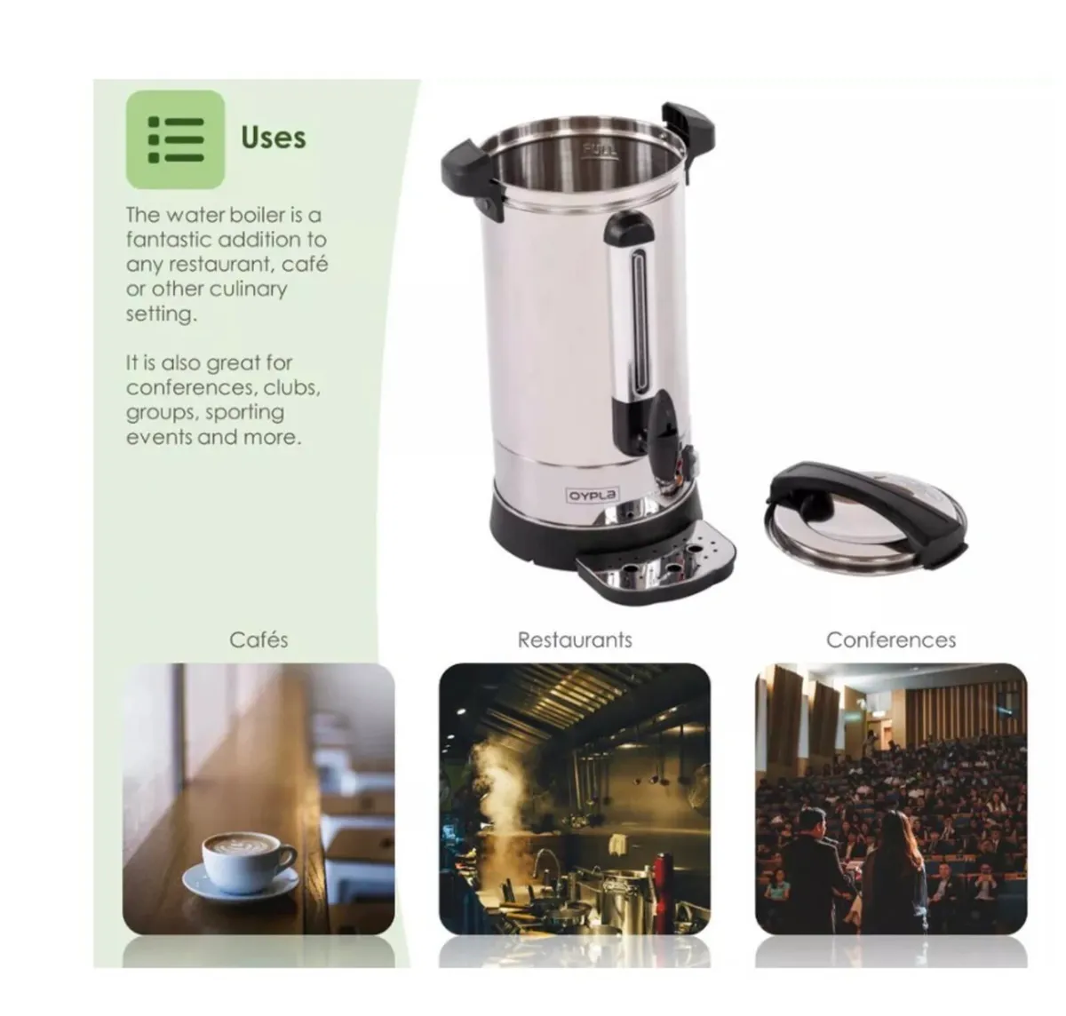 10Litre Electric Hot Water Boiler Catering Urn NEW - Image 3