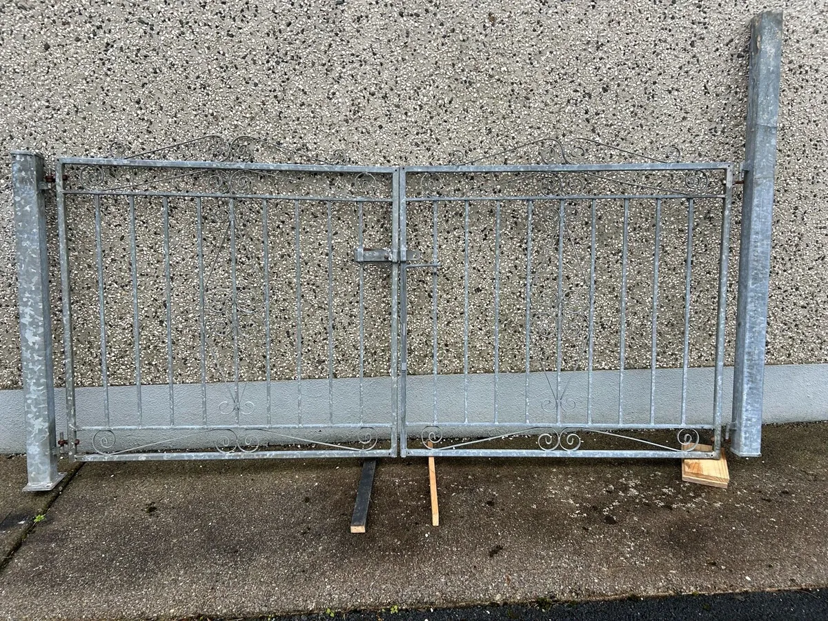 Pair of Wrought Iron Gates & Posts