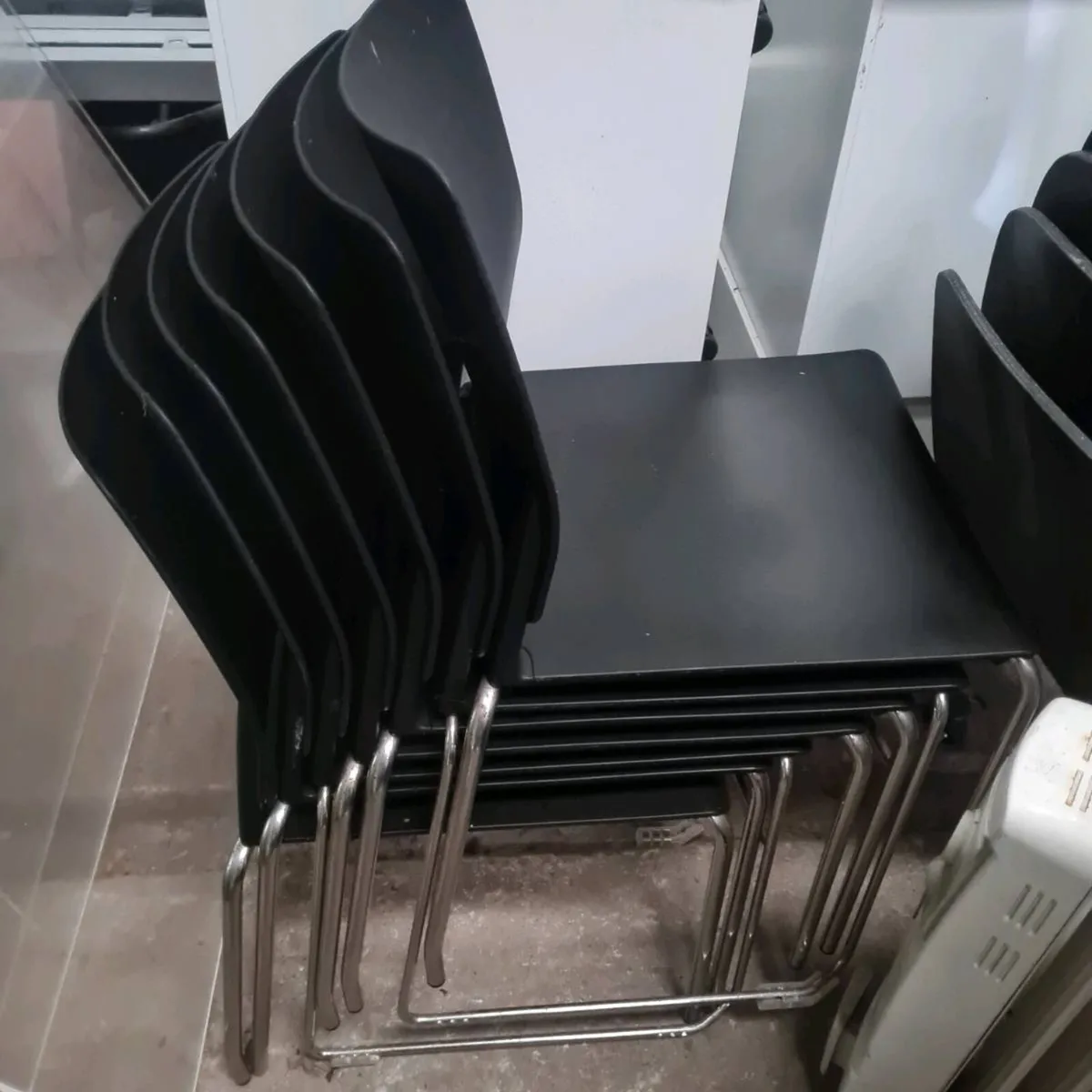 Selection of cafe /canteen chairs/tables - Image 2