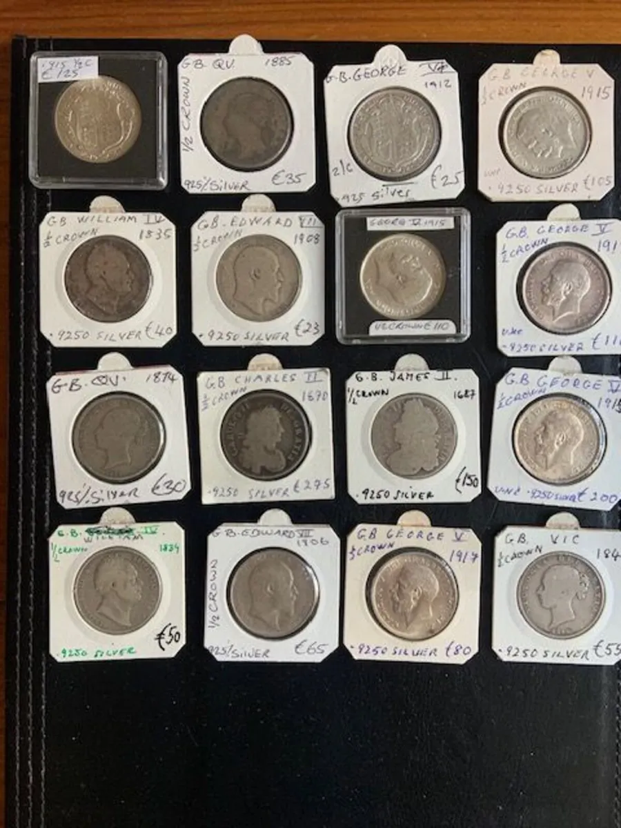 GB Half Crowns - Various Prices - Image 1