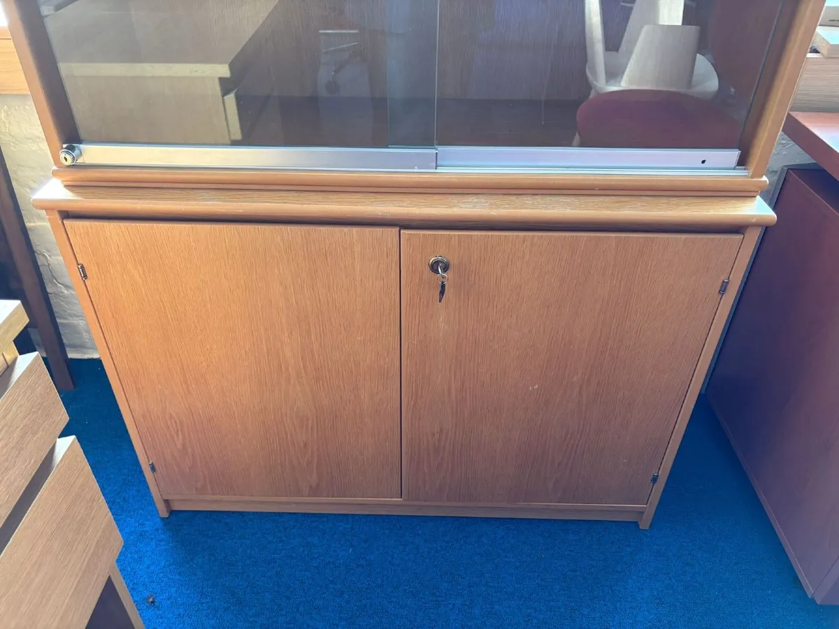 Preowned Lockable Wooden Cupboard - £60+VAT - COLL - Image 1