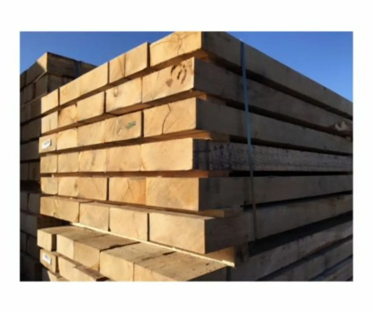 Oak Hardwood Sleepers-2.4m (New Type & Untreated) - Image 1