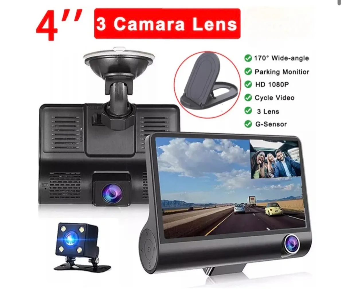 4" HD 1080P Dual Dash Cam Car Camera NEW - Image 1