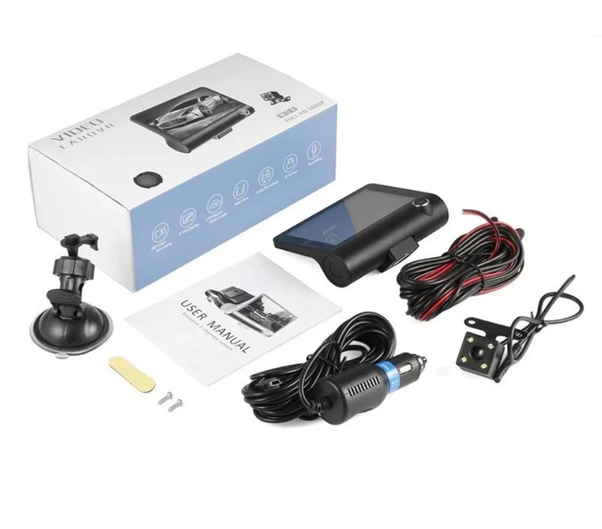 4" HD 1080P Dual Dash Cam Car Camera NEW - Image 4