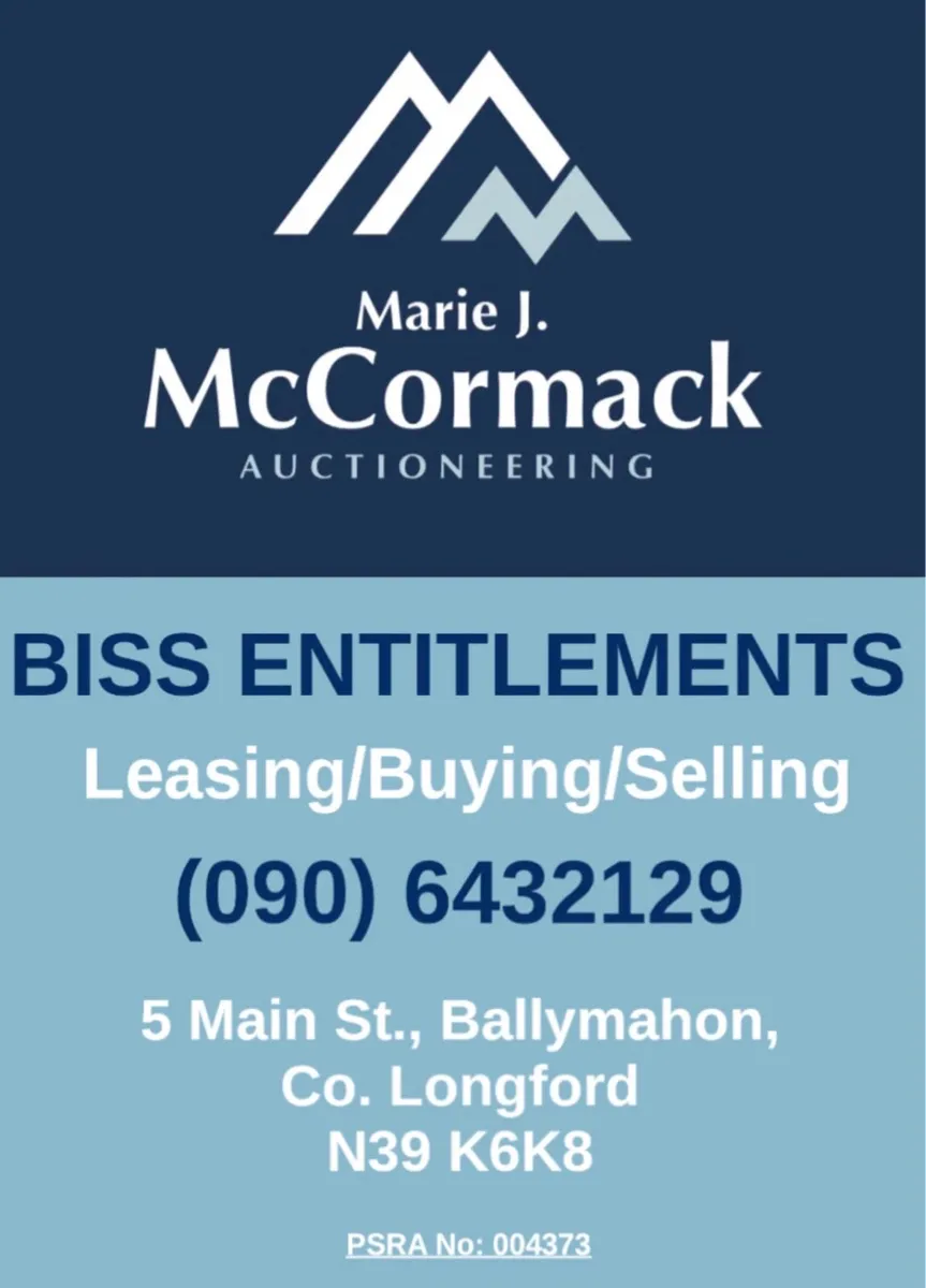 BISS Farm Entitlements 2026 - Image 1