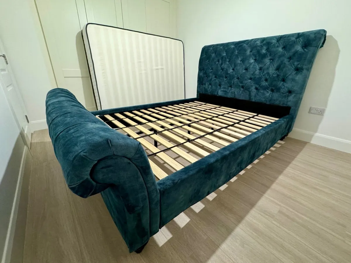 Velvet King Size Bed Frame - Image 2