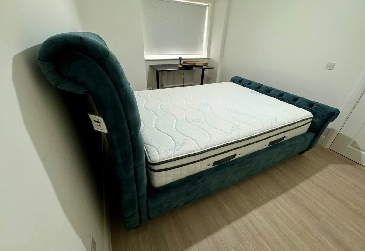 Velvet King Size Bed Frame - Image 1