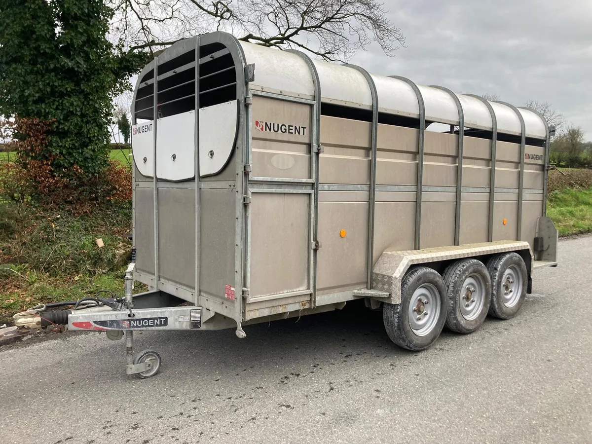 2023 Nugent 14x6 Tri Axle Cattle Trailer - Image 1