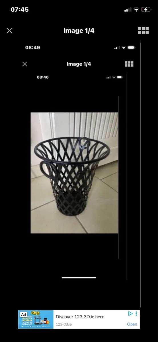 Metal Waste basket - Image 1