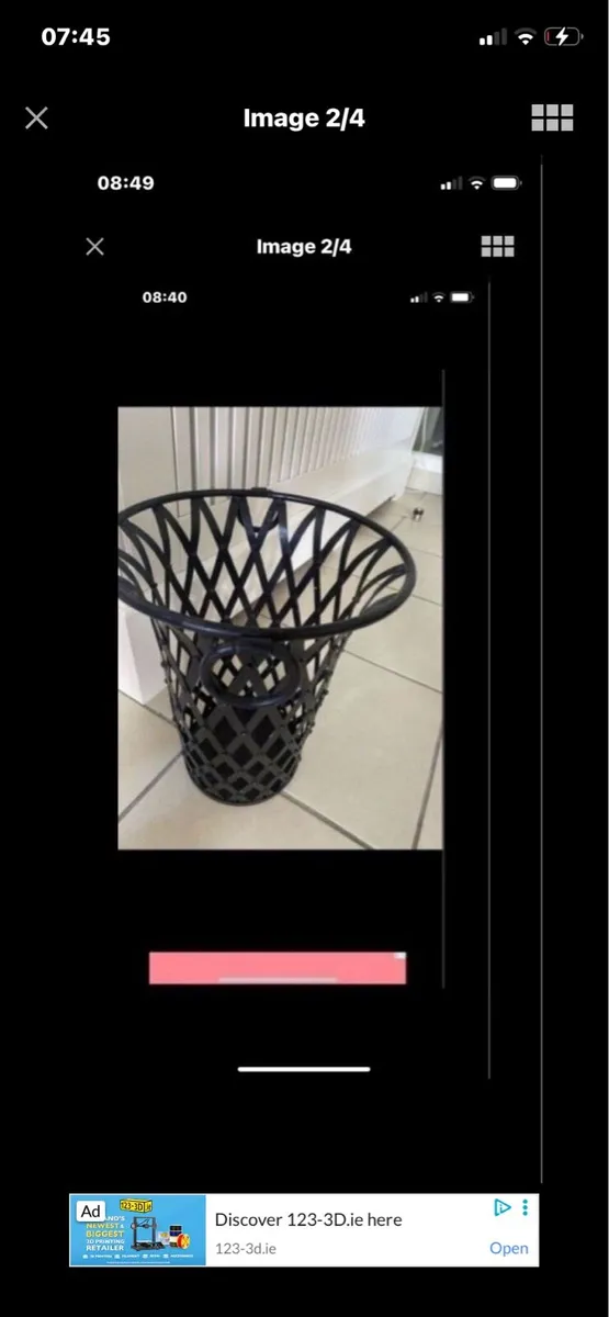 Metal Waste basket - Image 2