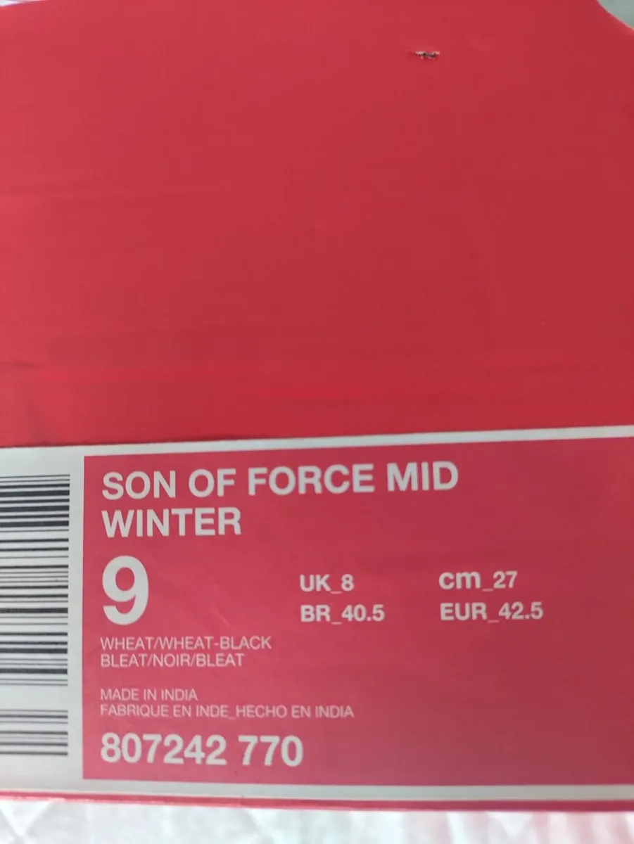 Nike Son of Force Winter Mid boot 8uk as New - Image 3