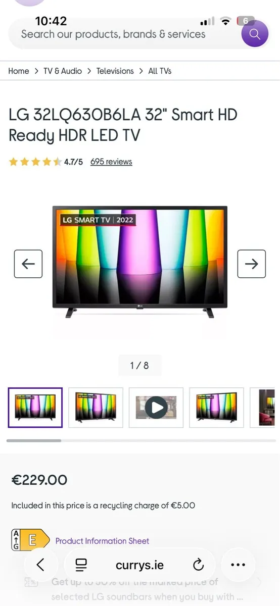 LG 32LQ630B6LA 32" Smart HD TV - Image 2