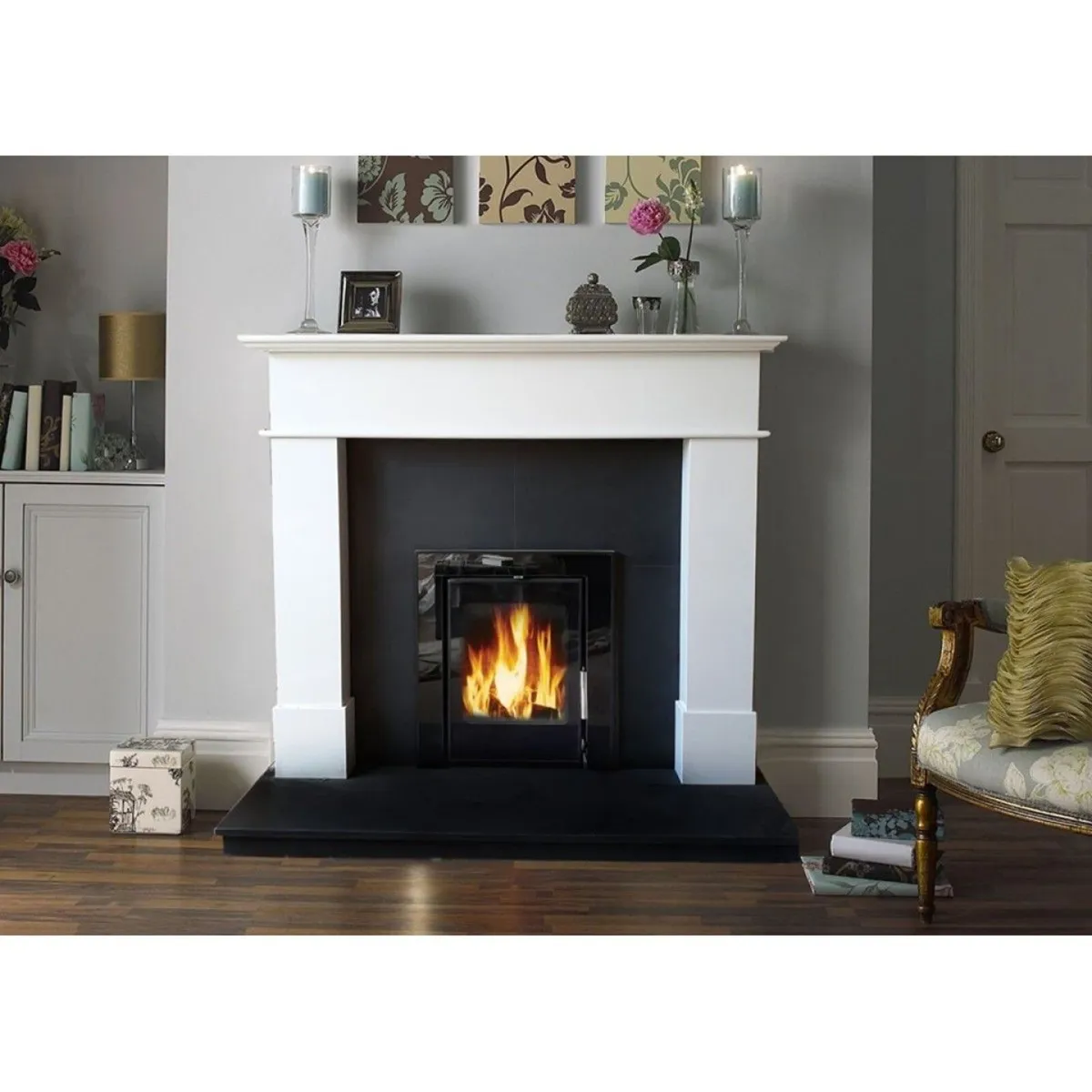 BALMORAL FIREPLACE + VITAE 6KW STOVE, FULLY FITTED - Image 1
