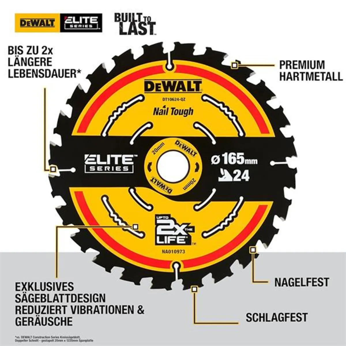 Dewalt Extreme Circular Saw Blade – 165mm, 24T - Image 2